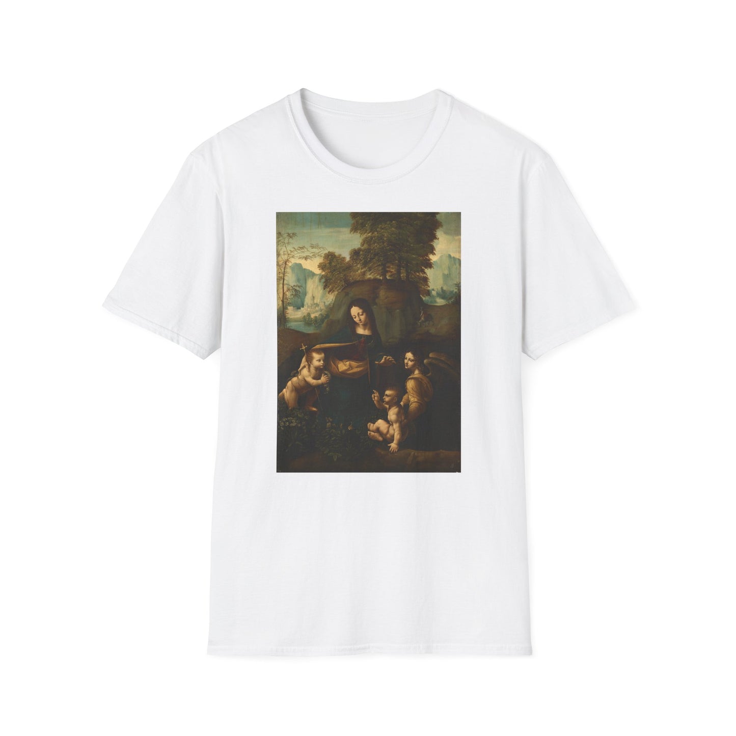 T-skjorte MADONNA I GROTTEN Leonardi da Vinci