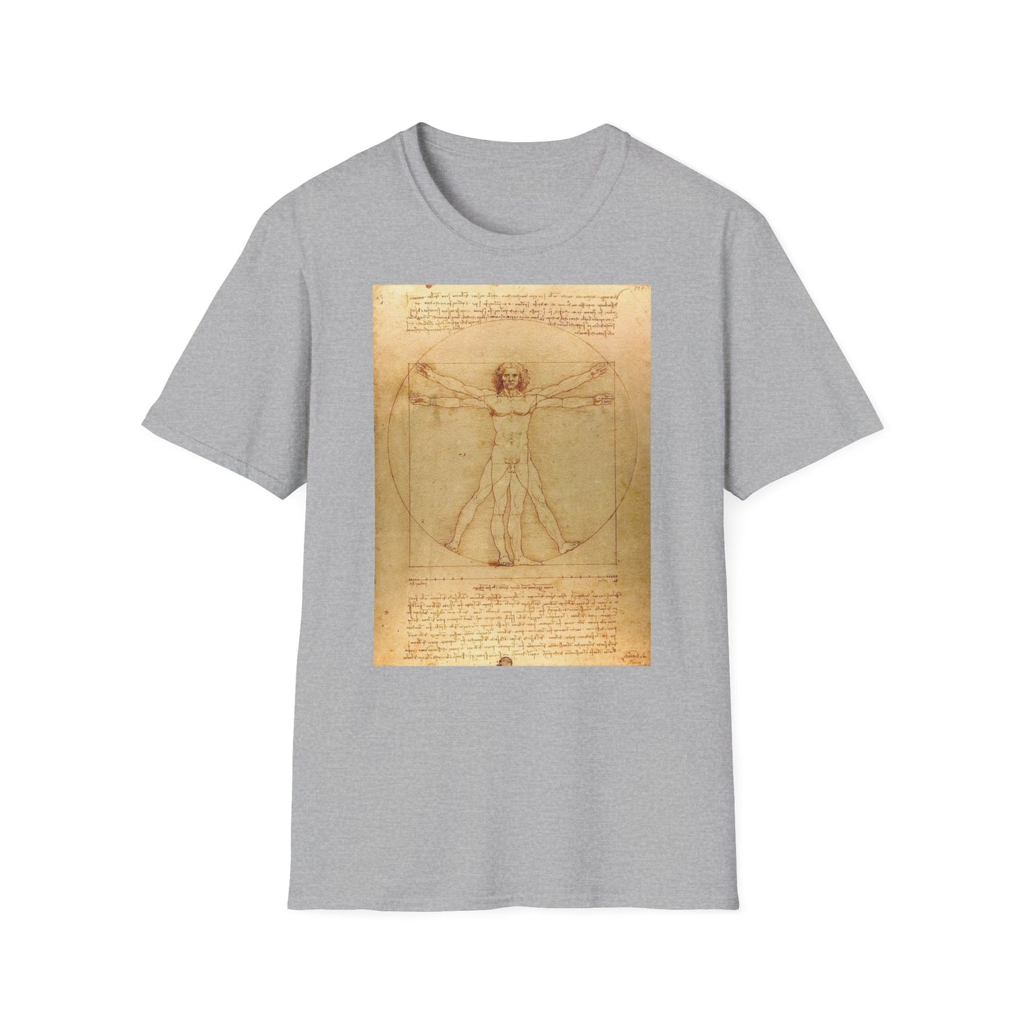 T-skjorte VITRUVISKE MANN Leonardi da Vinci