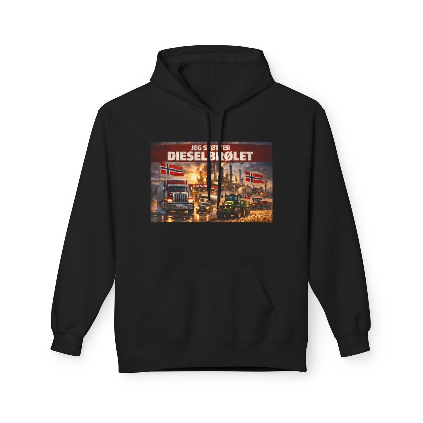 Hoodie DIESELBRØLET stor logo unisex