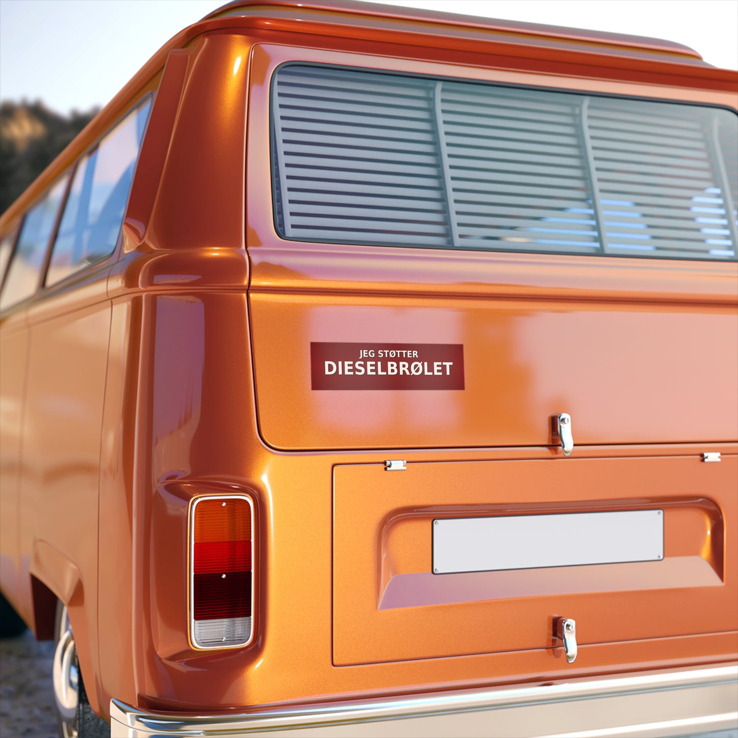 Bumper Sticker  "Jeg Støtter Dieselbrølet" 2 størrelser