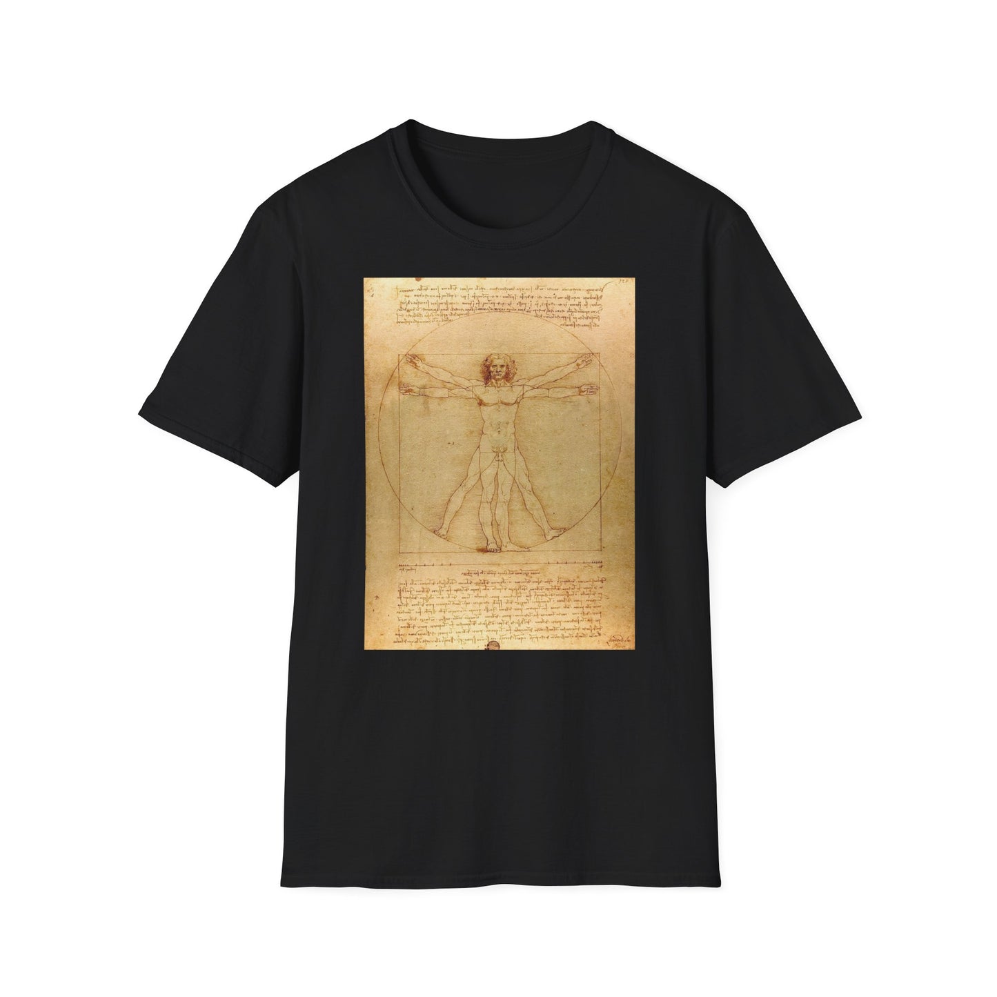 T-skjorte VITRUVISKE MANN Leonardi da Vinci