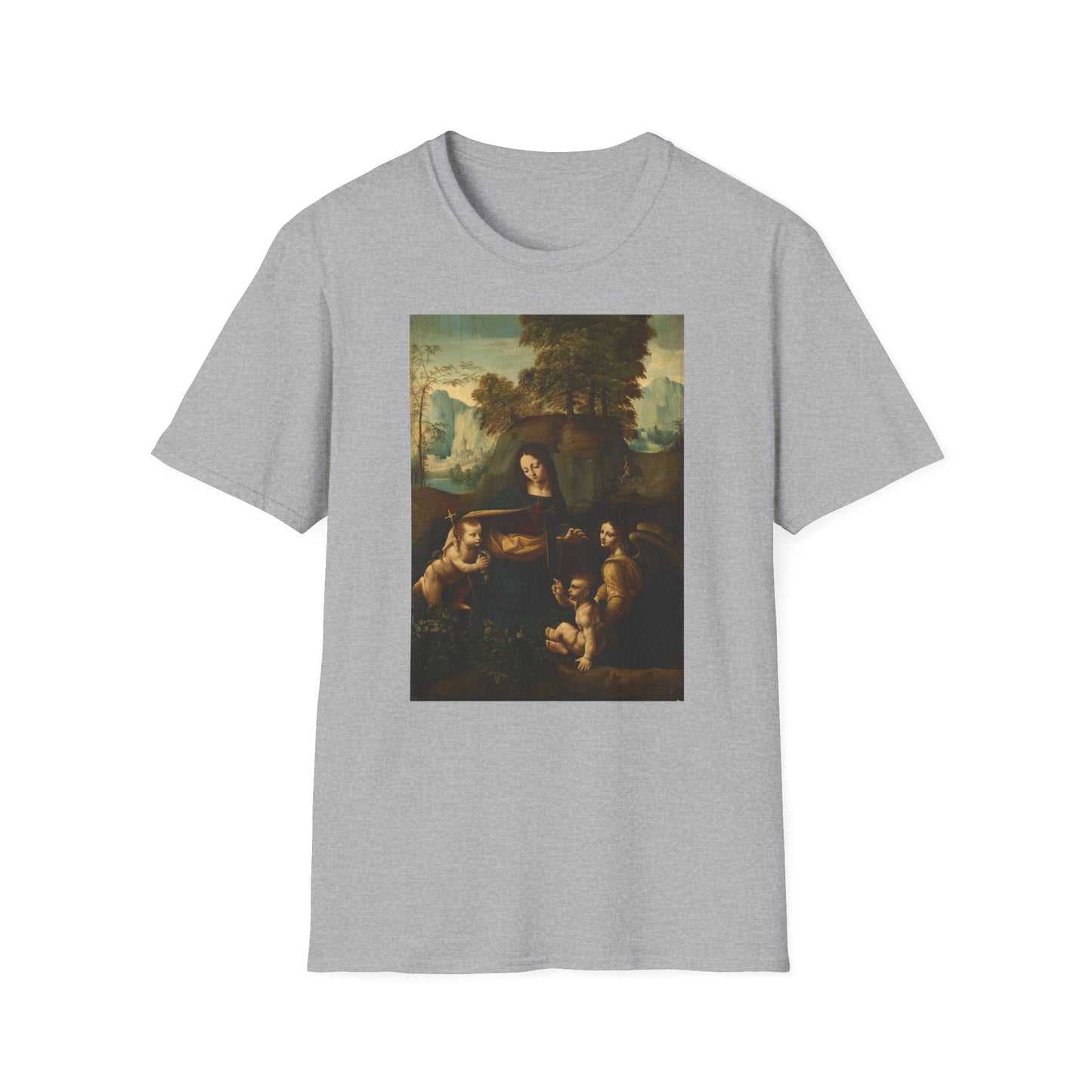 T-skjorte MADONNA I GROTTEN Leonardi da Vinci