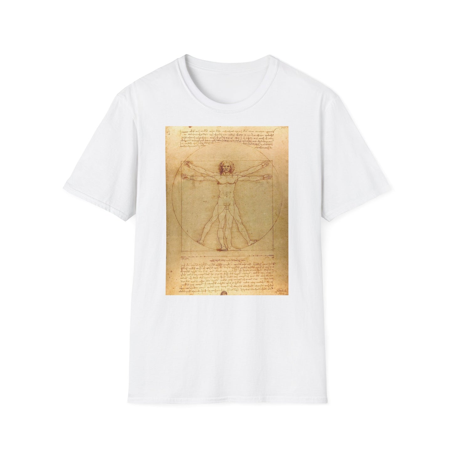T-skjorte VITRUVISKE MANN Leonardi da Vinci