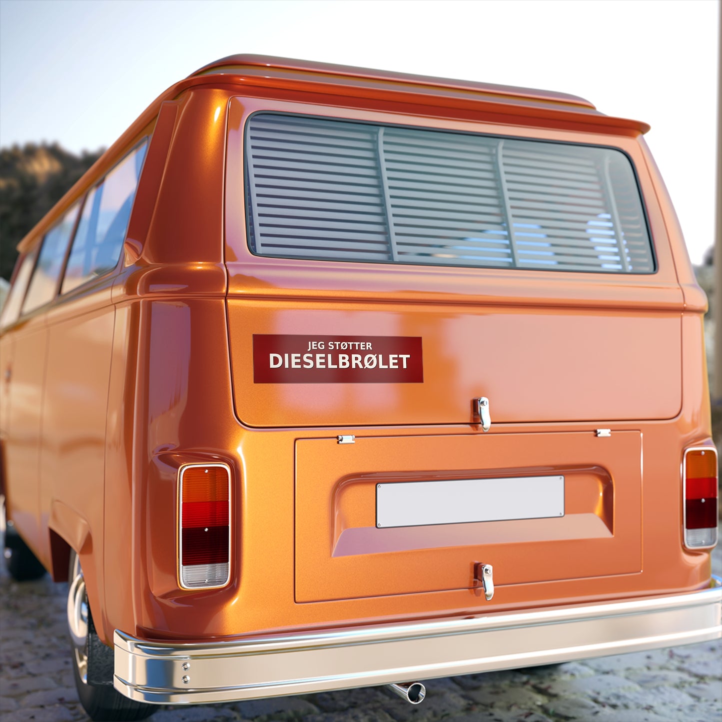 Bumper Sticker  "Jeg Støtter Dieselbrølet" 2 størrelser